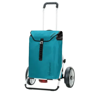 Shoppingvagn Andersen Royal Plus Extra Ortlieb med hjul Ø 25 cm, petrol blå