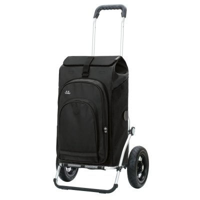 Shoppingvagn Andersen Royal 8X Hydro DeLux 3.0 med uppblåsbara gummihjul Ø 25 cm, svart