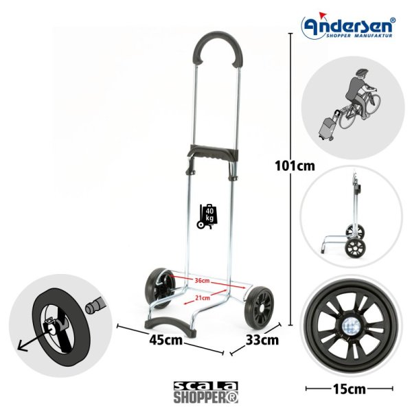 Shoppingvagn Andersen Sofia. antrasit