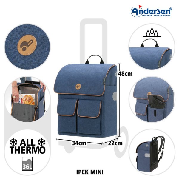 Shoppingvagn Scala Shopper Ipek mini Thermo, blå