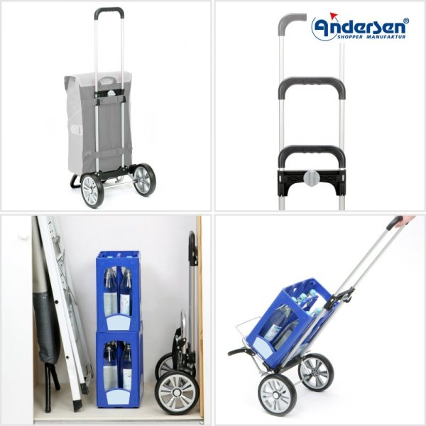 Shoppingvagn Alu Star DLX läder, brun