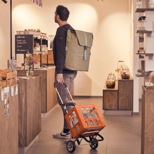 Brun shoppingvagn, Andersen