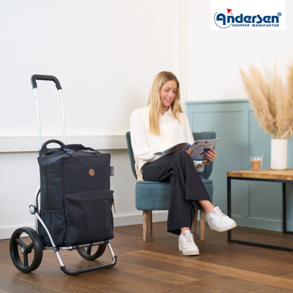 Shoppingvagn Royal Shopper Carl med ryggsäcksfunktion, svart