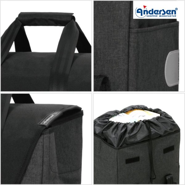 Shoppingvagn Andersen Quattro Senta 2.0, svart