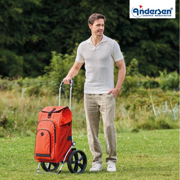 Shoppingvagn Andersen Royal 7X aluminium Hydro 3.0, orange