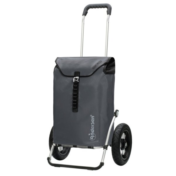 Shoppingvagn Andersen Royal XL Ortlieb med hjul Ø 29 cm, antrasit svart