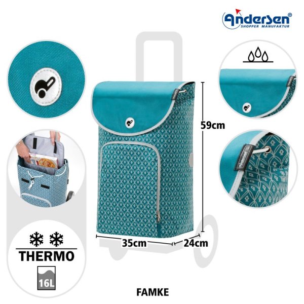 Shoppingvagn Andersen Scala Plus Dlx Famke, petrol