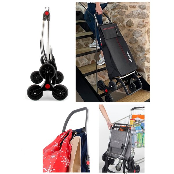 Rolser 6L shoppingvagn, trappklättrare, birds