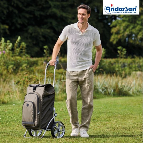 Shoppingvagn Andersen Royal 5X aluminium Hydro 3.0, olive