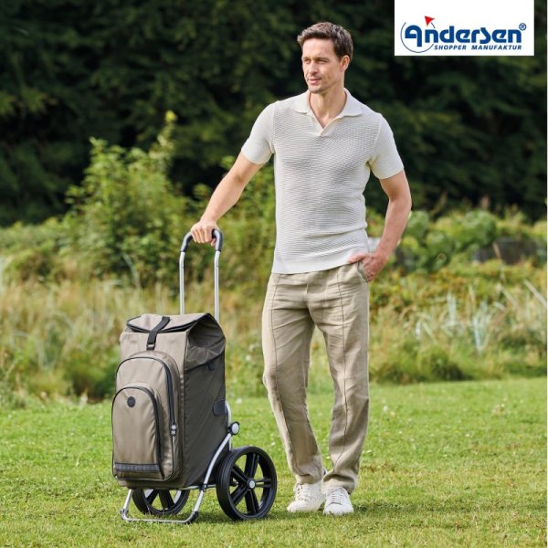 Shoppingvagn Andersen Royal 7X aluminium Hydro 3.0,olive