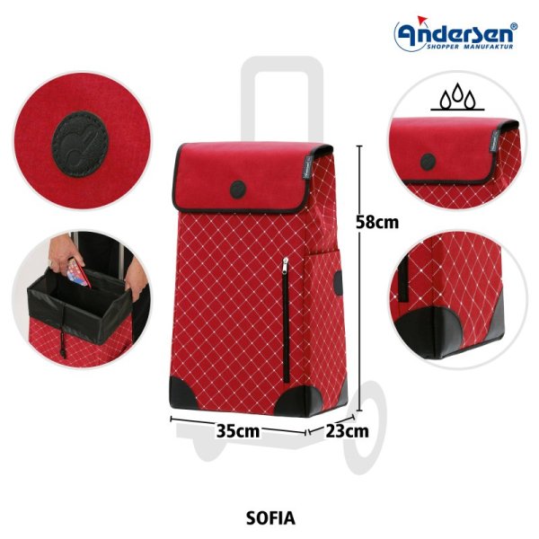 Shoppingvagn Andersen Sofia. röd