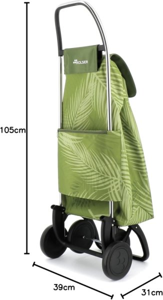 Rolser dramatenvagn 4L Tweed Costa Rica 43 liter, grön