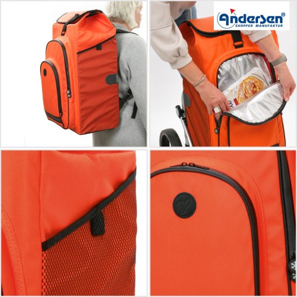 Shoppingvagn Andersen Royal 7X aluminium Hydro 3.0, orange