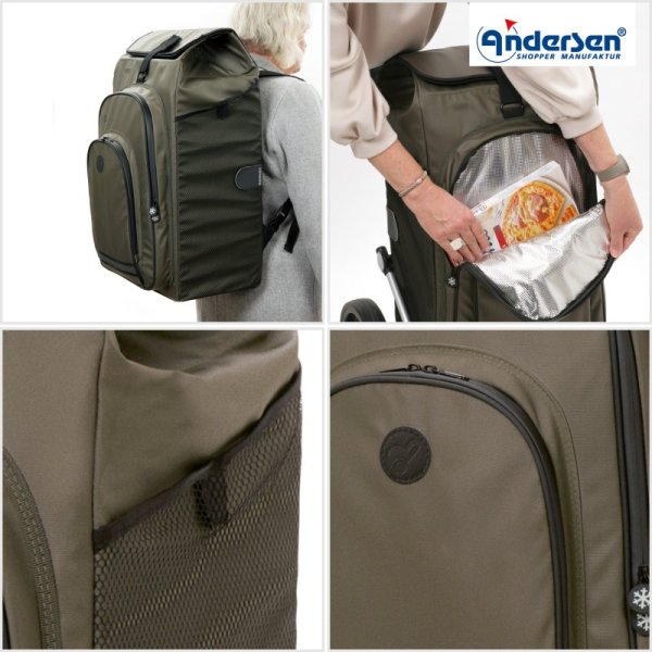 Shoppingvagn Andersen Royal 7X aluminium Hydro 3.0,olive