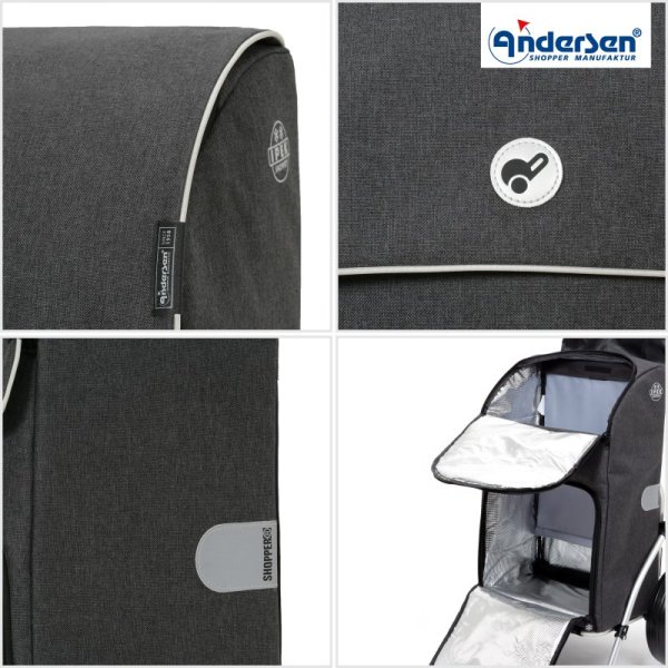Shoppingvagn Ipek Maxi med stol, antrasit
