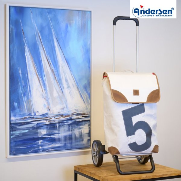 Shoppingvagn Andersen Alu Star 360 Lee, svart/vit