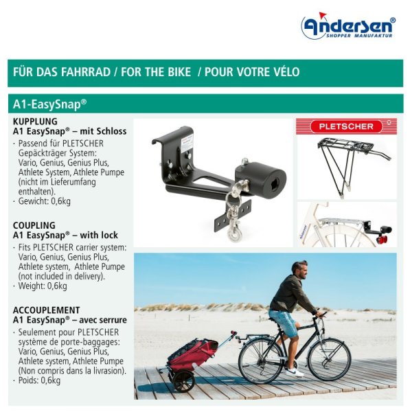 Cykelfäste A-1 för shoppingvagn