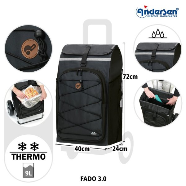 Shoppingvagn Plus Fado 3.0, svart
