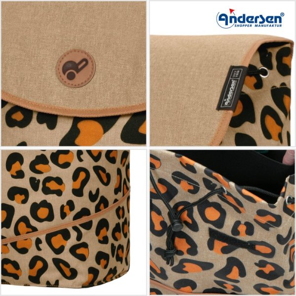 Shoppingvagn Alu Star Tyra, leopard