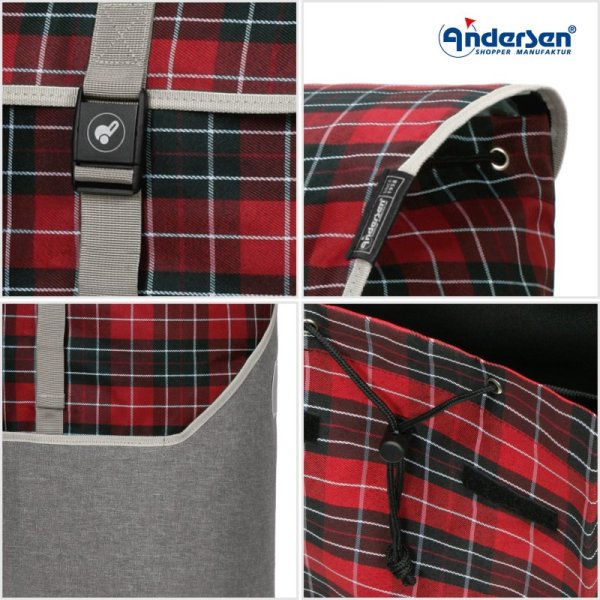 Shoppingvagn Andersen Alu Star Gese, röd