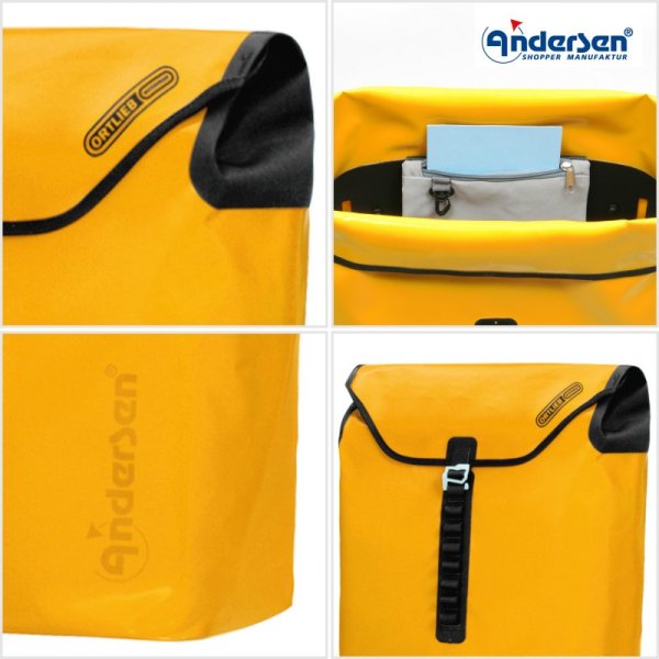 Shoppingvagn Andersen Royal XL Ortlieb med hjul Ø 29 cm, gul